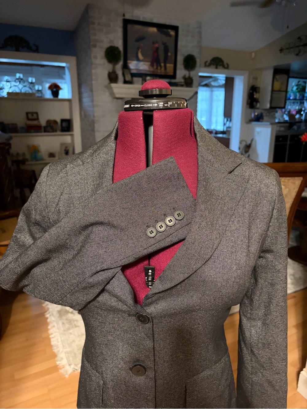 New York & Company Gray Women's Tailored Blazer - Picture 3 of 4